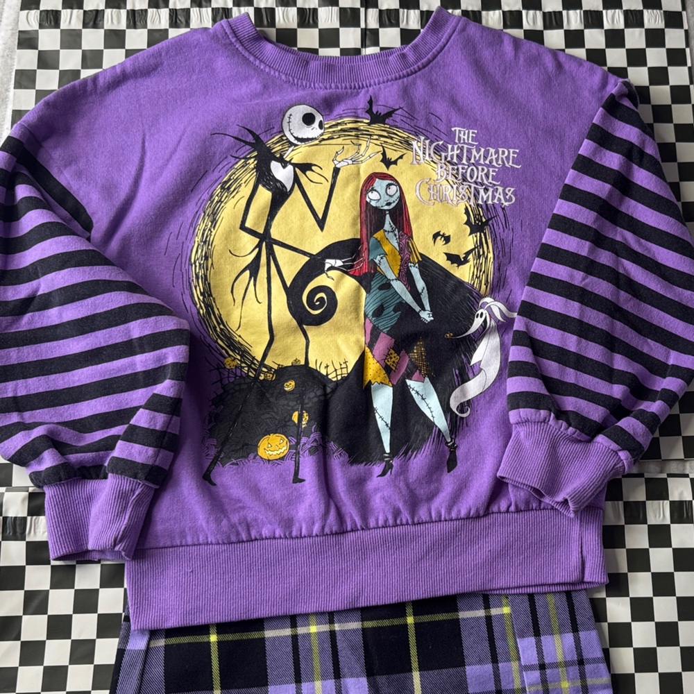 Purple Nightmare Before Christmas Sweatshirt w/ skirt